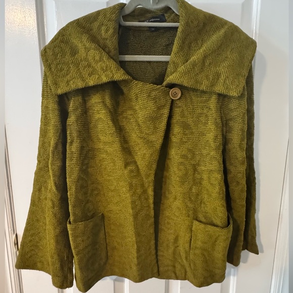 St. John Olive Scroll Tapestry Wool Blend Jacket - Picture 6 of 12